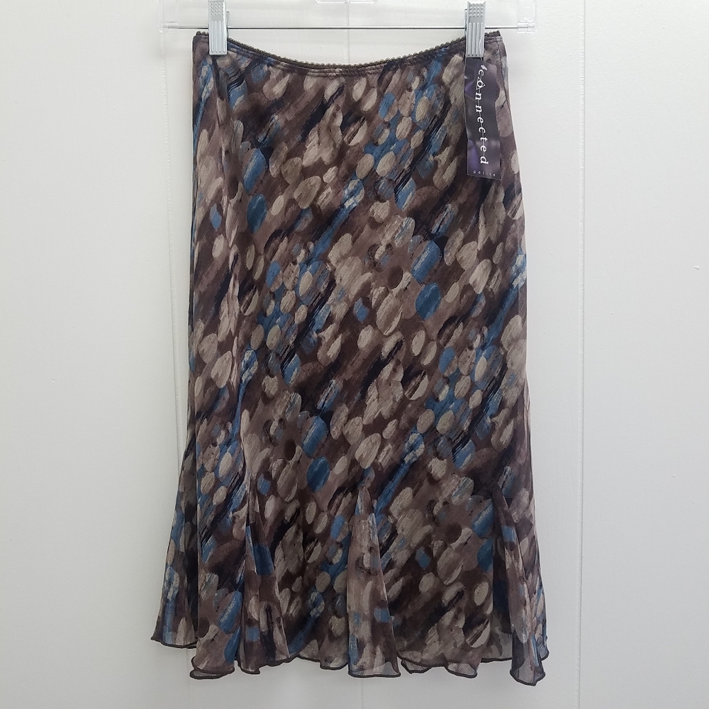 Connected Apparel Oval Godet Skirt